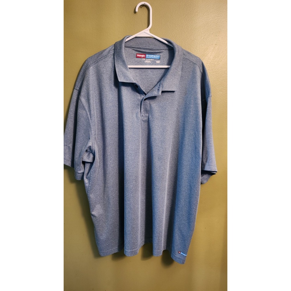 WRANGLER Breathe-Dri Polo Shirt Men's Size 3X‎ Large Short Sleeve Teal/blue